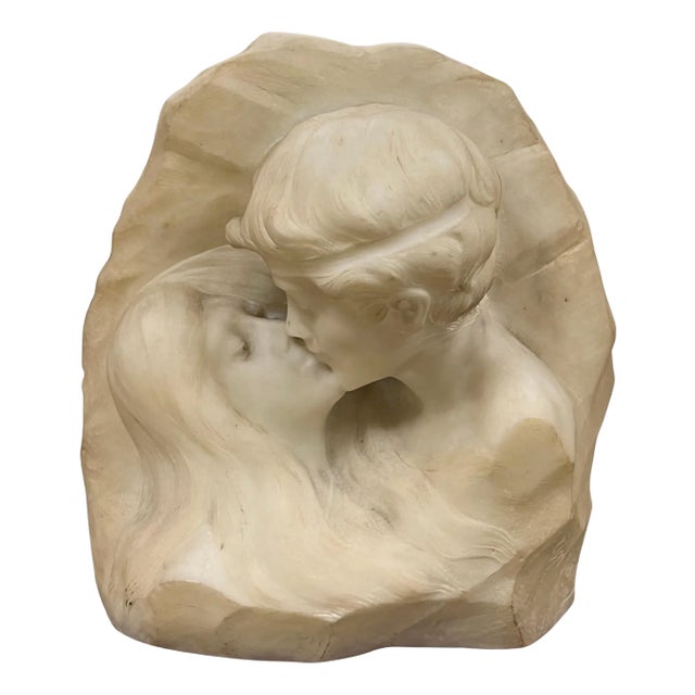 The Kiss Marble Sculpture by Italian Ugo Passani For Sale