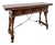 Spanish Carved Wood Drop-Leaf Table with Iron Stretcher, 1940 For Sale