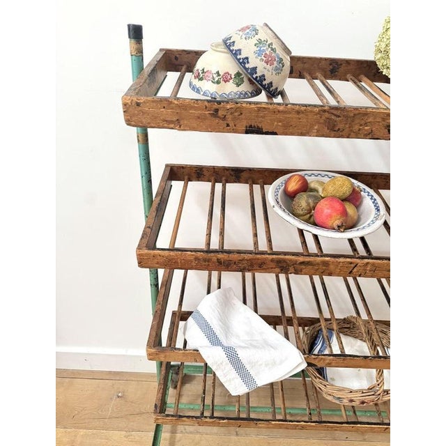 Metal Mid-Century Shoe Rack Trolley For Sale - Image 7 of 8
