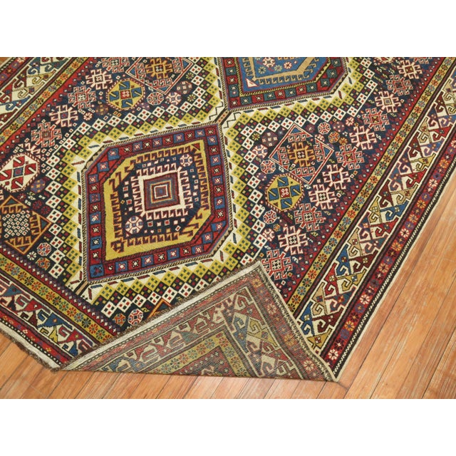 Contemporary Tribal Caucasian Antique Shirvan Gallery Rug For Sale - Image 3 of 6