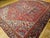 Textile Vintage Persian Heriz Rug, Hand-Knotted Wool, Geometric Medallion Pattern, Red & Navy, 10x13 For Sale - Image 7 of 11