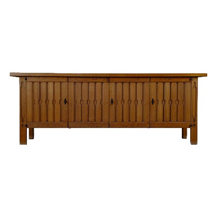 Rustic Oak Sideboard, Belgium, 1960s For Sale