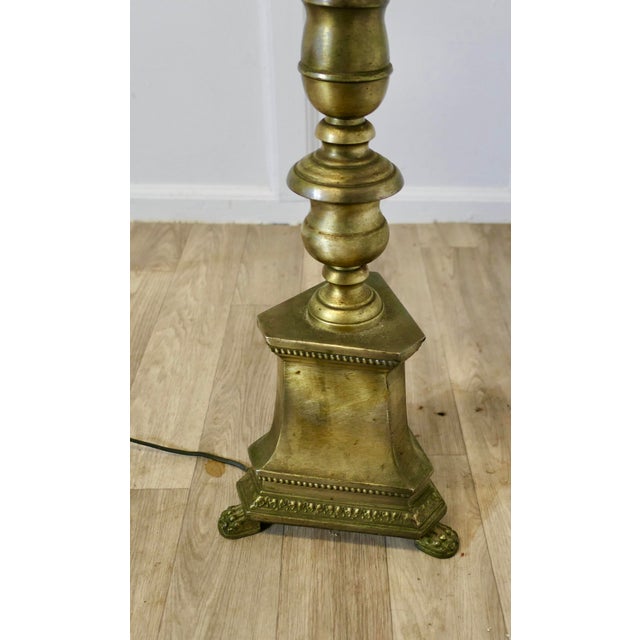 Metal Large Brass Table Lamp, 1890s For Sale - Image 7 of 10