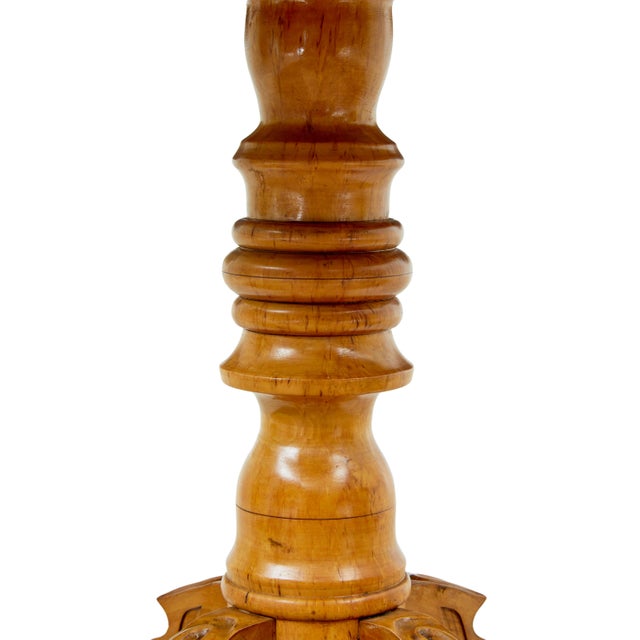 Scandinavian Birch Oval Side Table, 1880 For Sale - Image 6 of 10