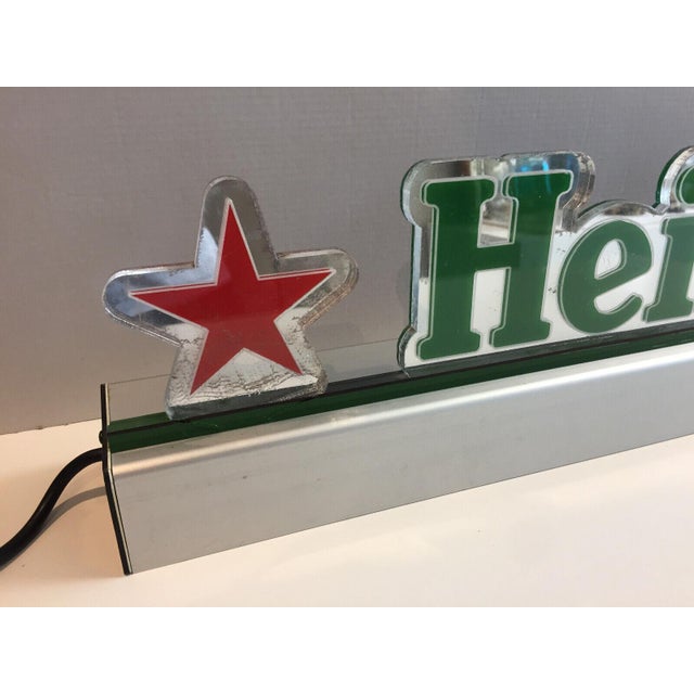 1980s Illuminated Advertising Sign frm Heineken, 1980s For Sale - Image 5 of 11