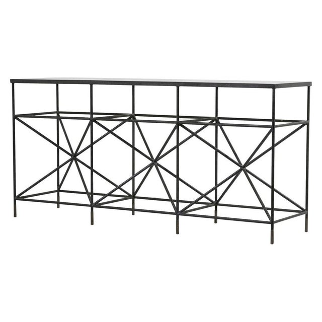 Italian Steel & Marble Sideboard or Shelf by Giovanni Ferrabini, 1950s For Sale - Image 16 of 16
