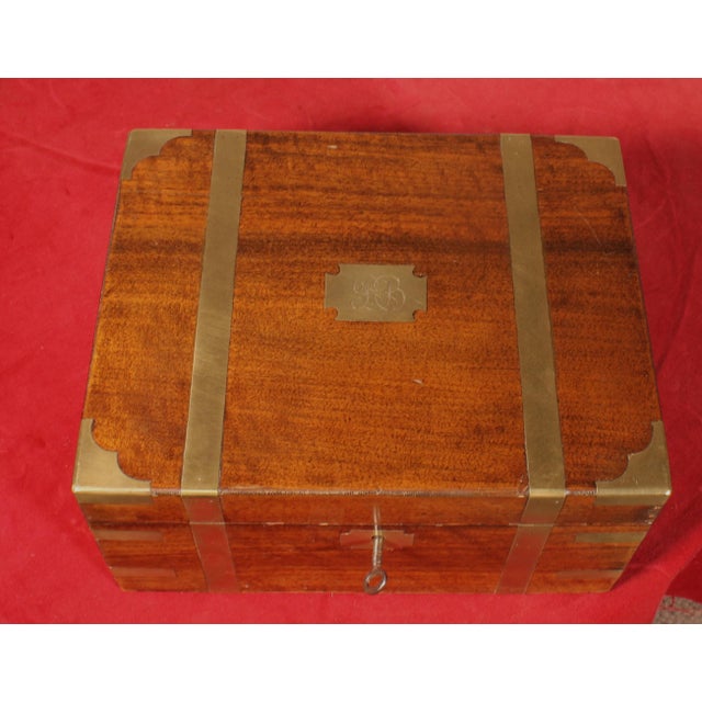 19th Century 19th Century Walnut Marine Writing Desk with Hidden Compartment For Sale - Image 5 of 13