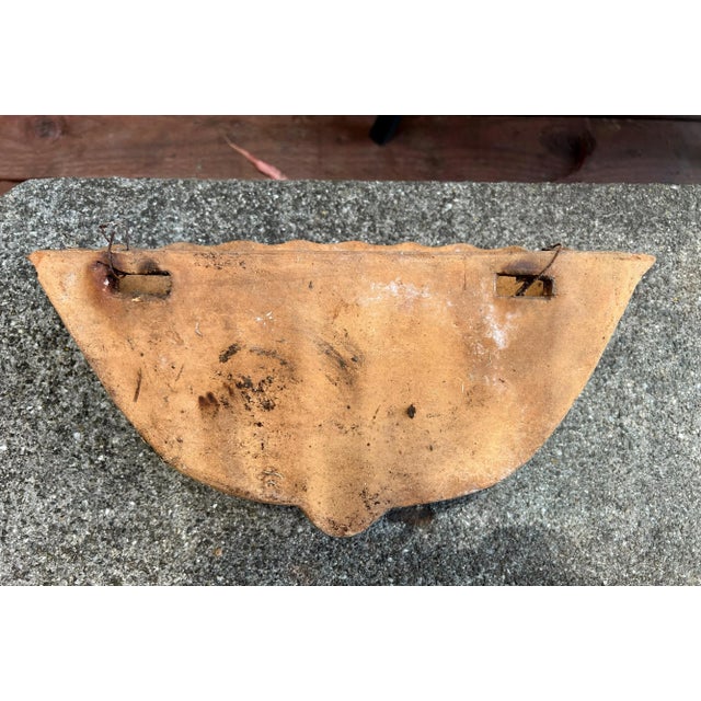 1960s Vintage Italian Terracotta Wall Pocket Vase For Sale - Image 5 of 6