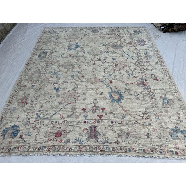 2000 - 2009 8.8x9.11 Oushak Carpet For Sale - Image 5 of 9