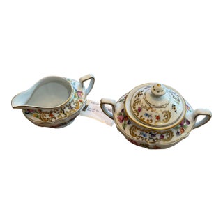 Early 20th Century Schumann Bavaria Creamer, and Sugar Set For Sale