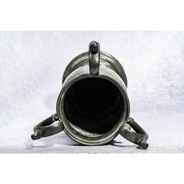 Neat Yale University Antique Ornate Triple Handle Trophy Cup Debating Competition Preppy Ivy League Style Home Decor For Sale - Image 9 of 10