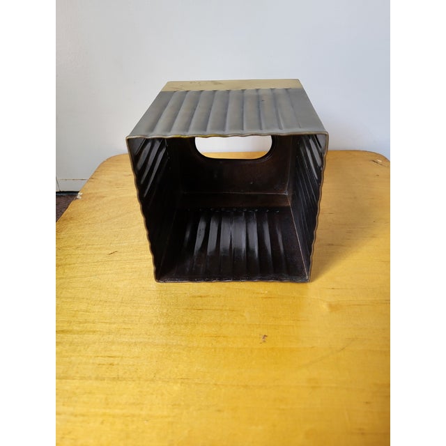 Vintage 1990s Paradigm Brass Tissue Box Cover For Sale In San Francisco - Image 6 of 9