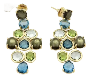 Ippolita Gelato Multicolor Gems Chandelier 18k Yellow Gold Earrings