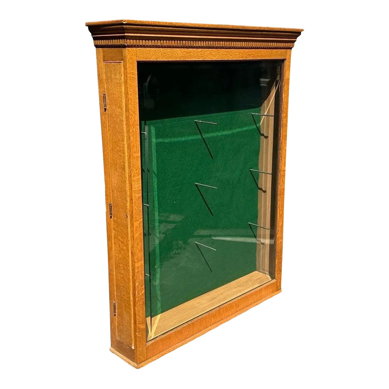 Late 19th Century Antique Victorian Tiger Oak Display Case or Rifle ...