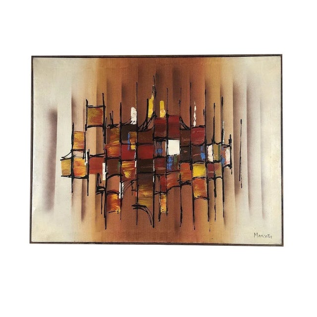Large Abstract Oil Painting on Canvas by Marcella Doane For Sale In Los Angeles - Image 6 of 6