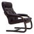 Scandinavian Lounge Chair in Brown Leather and Bentwood, 1970s For Sale