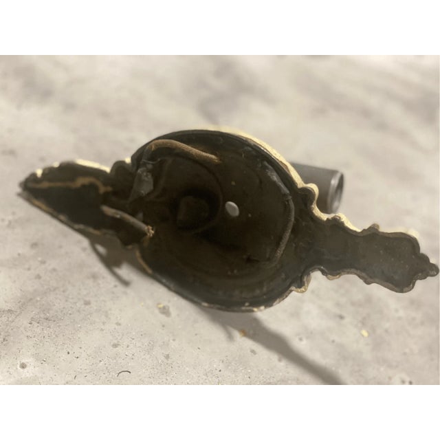 Metal Antique Neoclasdical Style Wall Sconce for Repair For Sale - Image 7 of 7