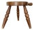 Vintage Mid 20th Century Wood Tri-Leg Milking Stool For Sale