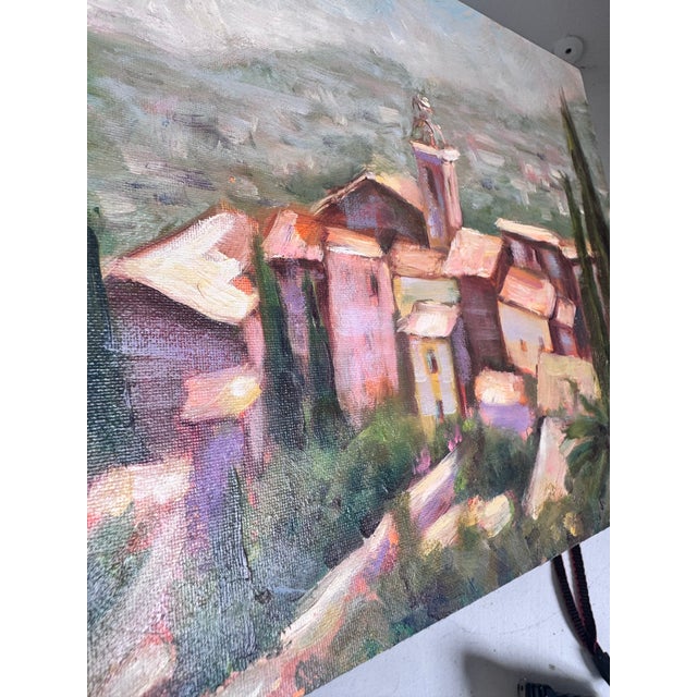 1950s Original Saint-Paul-De-Vence France Oil Painting Vintage For Sale - Image 12 of 12