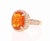 Contemporary 4.03 Carat Fire Opal Diamond 14 Karat Rose Gold Ring, Size 7 For Sale - Image 3 of 6