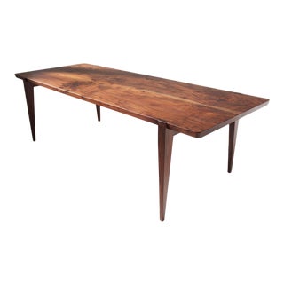 Handcrafted Oslo Dining Table in Oregon Black Walnut, 108" x 42" x 30" For Sale