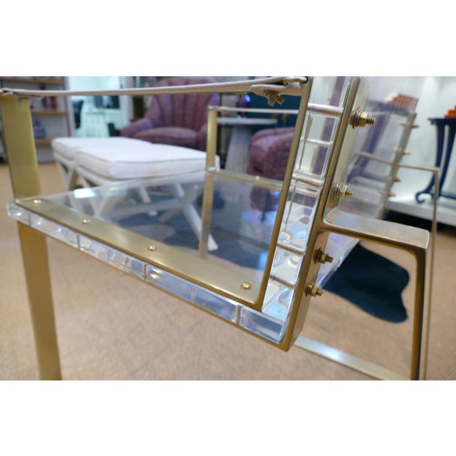 Century Lucite & Brass Halo Chair For Sale - Image 11 of 12