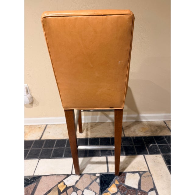 RJones Counter Bar Stools in Tan Faux Leatherette For Sale - Image 4 of 6