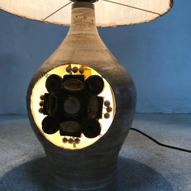 French Ceramic Table Lamp by Georges Pelletier, 1960s For Sale - Image 10 of 16