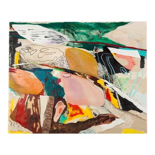 "When the Glaciers Recede We Party" Abstract Original Contemporary Oil Painting on Canvas by Matt Coombs For Sale