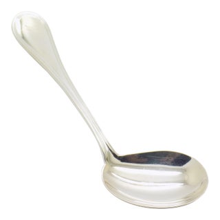 Vintage Italian Handmade Genuine Silver Engraved Full Size Feeding Spoon For Sale