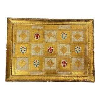 Vintage Florentine Gold Gilt Serving Tray - Made in Italy For Sale