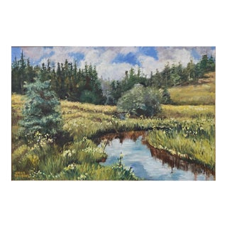 Norma Rodriguez California Spring Landscape 1965 Painting For Sale