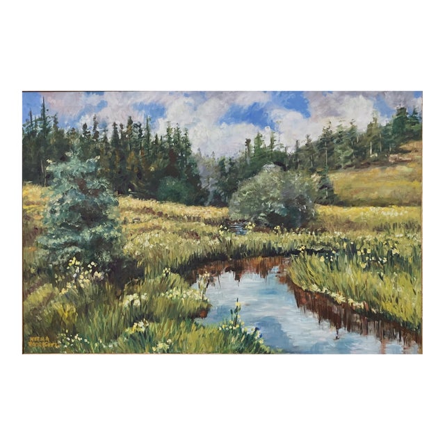 Norma Rodriguez California Spring Landscape 1965 Painting For Sale