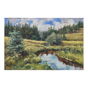 Norma Rodriguez California Spring Landscape 1965 Painting