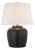 Marie Flanigan by Visual Comfort Signature Nora Medium Table Lamp in Matte Black with Linen Shade For Sale