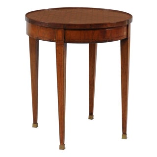French Louis XVI Style 1870s Round Game Table with Flip Top and Tapered Legs For Sale