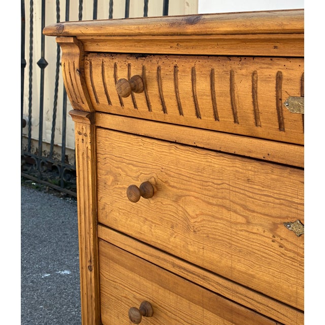 Wood Pine Chest of Four Drawers, Denmark For Sale - Image 7 of 15