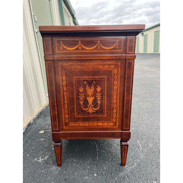 2000 - 2009 David Michael 18th C. Giuseppe Maggiolini Style Neoclassical Inlaid Chest of Drawers, Italy For Sale - Image 5 of 12