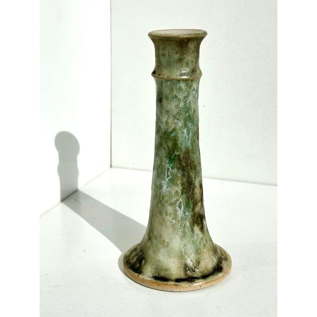 Studio Ceramic Candlestick with Organic Glaze, Denmark, 1970s For Sale - Image 13 of 15