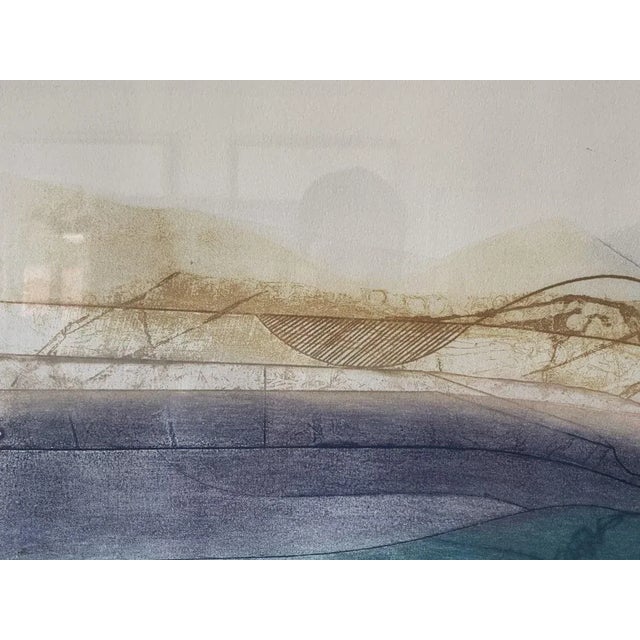 1980s "Crosscurrents II" Etching on Zinc Print by Renata Zerner, Artist Proof For Sale - Image 5 of 13