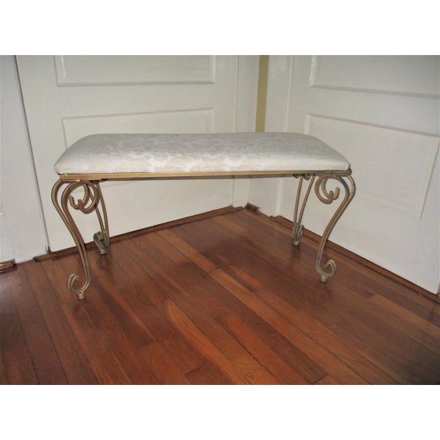 Vintage Ornate Wrought Iron Vanity Bench / Stool Chairish