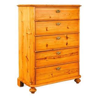 Biedermeier Style Chest of Drawers in Pine For Sale