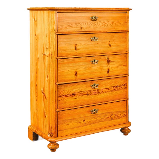 Biedermeier Style Chest of Drawers in Pine For Sale