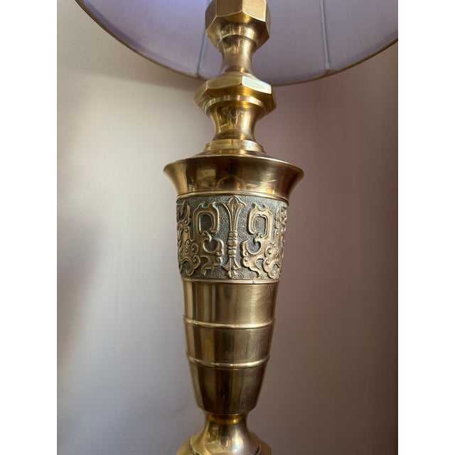 1950s Asian Brass Table Lamp James Mont Style Asian Motif Hollywood Regency For Sale In Philadelphia - Image 6 of 7