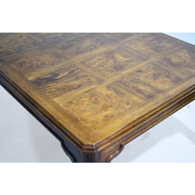 Mid-Century Chin Hua Burlwood Extendable Dining Table Corinthian Collection by Drexel Heritage 141" For Sale - Image 14 of 16