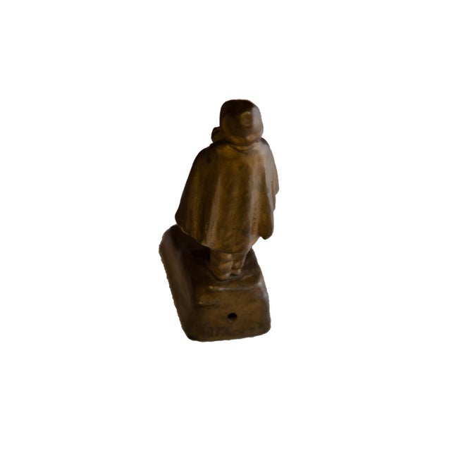 Art Deco Early 20th Century Paul Tereszczuk Cast Bronze Figural Bell Push For Sale - Image 3 of 8