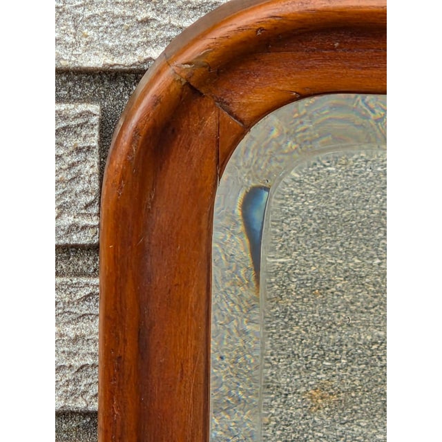 920 Walnut Rectangular Wall Beveled Edge Mirror. For Sale - Image 17 of 17
