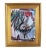 Expressionism Chicken Rooster Portrait Oil Painting by Listed Artist “Corbellic” Displayed in an Antiqued Gold Wood Frame For Sale - Image 4 of 8