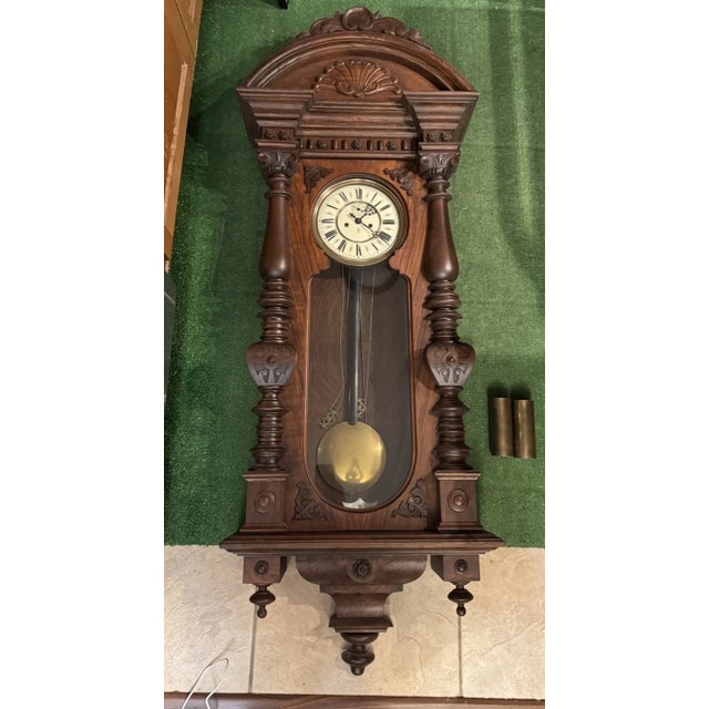 This listing is for an large antique Vienna regulator wall clock. This one is by Gustav Becker. This clock has a nice...