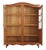 French Style Oak Display Cabinet with Glass Front For Sale